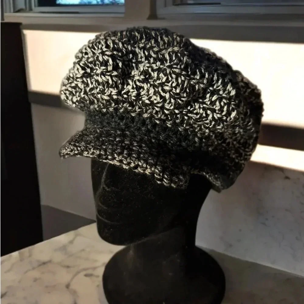 New Boho Crochet Newsboy Cap – Slouchy Brim Hat Handmade | Crochet by Sharon